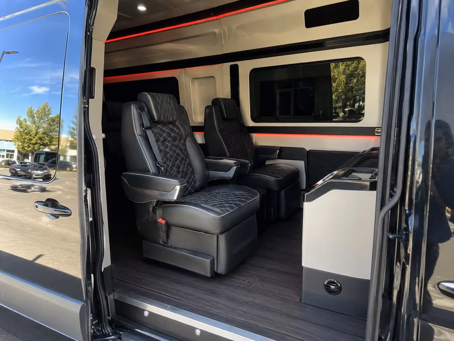 sprinter van with driver inside